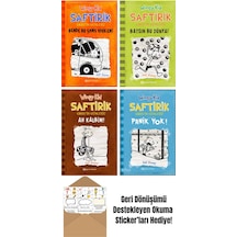Jeff Kinney 4 Kitap Seti + Okuma Sticker'ları