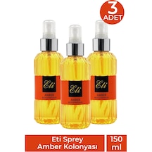 Eti Sprey Amber Kolonyası 150 Ml 3 Adet