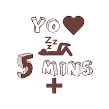 You Love 5 Mins Sticker 17x17 Cm Kahverengi