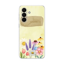 Samsung Galaxy A27 Uyumlu Sulu Boya Dokulu Vazoda Çiçek Desenli Baskılı Silikon Kılıf Renkli