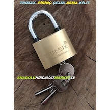 Trımax Pirinç Asma Kilit 63mm Paslanmaz Contalı Asma Kilit
