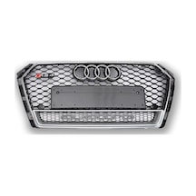 Autogp Audi A4 Rs4 Ön Panjur Izgara 2016+ B9 Siyah-gri