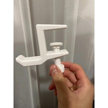 Ayarlanabilir Sıkıştırmalı Masaüstü Kulaklık Tutucu Stand Beyaz