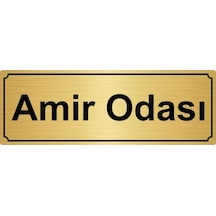 Altın Renk Metal Amir Odası Yönlendirme Levhası