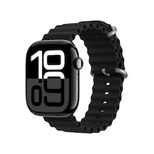Watch 10 46mm Uyumlu Ecrz Krd-75 Silikon Kordon-siyah