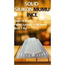 Sıcak Silikon Çubuğu İnce Tip 1 Paket Brüt 1 Kg Ağırlığında