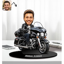 Bk Gift Kişiye Özel Motorcu Erkek Tasarımlı Karikatür Biblo