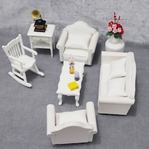 1-12 Oyuncak Bebek Evi Koltuk Yastık Minyatür Salon Mobilya