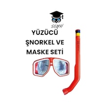 Yüzücü Maske Ve Şnorkel Seti Kırmızı