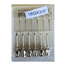 Muhtelif - Enjektör İğne Ucu Çelik 16g X 3/4" 1 Paket 12 Adet