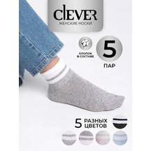 Clever Wear Kısa Çorap 5 Çift Set 147283446 Beyaz