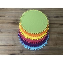 Karışık Renkli Ponponlu Supla 33 Cm Mdf Dahil 6adet Çok Renkli