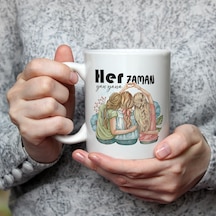 Her Zaman Yanyana Baskılı Beyaz Kupa