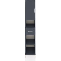 Hyperion Dolap 5 Raflı Tek Çekmeceli Tek Kapaklı 44x44x243 Antrasit-antrasit Antrasit