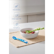 Babyjem Yumuşak Uçlu Mama Kaşığı Yeşil - Mavi