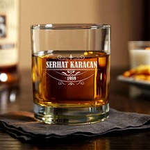 Isim ve Tarih Yazılı Viski Bardağı