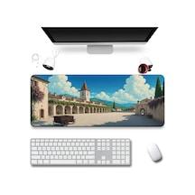 Sonictouch Klavye Mousepad 40x90cm Dikişsiz Pürüzsüz Sıvı Geçirmez Kaymaz Taban Dağ Kasabası