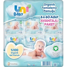 Uni Baby Bebek Temizleme Pamuğu 6 60 Adet