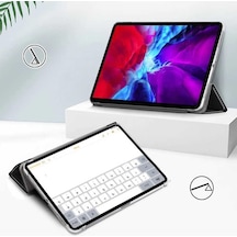 Samsung Galaxy Tab S7 Fe Lte Sm-t730 T733 T736 T737 İle Uyumlu Kılıf 2 Farklı Stand Olabilen Arka Kısım Şeffaf Sert Silikon İnce Hafif Tablet Kılıfı Pembe Belirtilmemiş