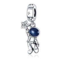Fubena 925 Ayar Gümüş Galaksideki Astronot Sallantılı Charm Gümüş