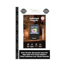 Özel Üretim Bluetooth Hoparlör Rgb Işıklı D73 Siyah Modern Cihaz Kablosuz Ses Küçük Boyutlu