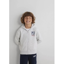 Mavi Fermuarlı Gri Erkek Çocuk Sweatshirt M6s10138-88467 Gri