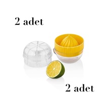 2 Adet Limon Sıkacağı Qlux Bpa İçermez Kapaklı Limon Sıkacağı L-00239 Plastik Diğer