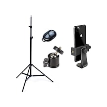 Telefon Tripod Tutucu Başlık + Tripod 90 Yönlendirme Aparatı 360 Derece Dönebilen Başlık Tüm T