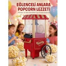 Mey İthalat Nostaljik Tasarımlı Yağsız Mısır Patlatma Makinesi