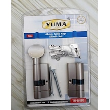 Yuma 68 Mm Çelik Kapı Kilidi Silindir Barel 2 Li Seti