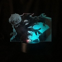 Goldenqian Tokya Ghonl Anime 3d Gece Lambası Boy Için 16 Renk Kız Odası Dekor Illusion Led Lamba Usb Manga Ken Kaneki Şekil Uygun Çocuklar Hayranlar Yılbaşı Hediyeleri 1x658c Siyah