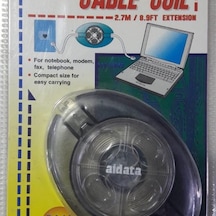 Aidata Makaralı Rj-11 Telefon Kablosu 2.7 Metre - Makarali 2 7