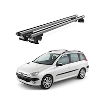 Venüs Peugeot 206 Station Wagon 2002-2007 Uyumlu Gri Ara Atkı Port Bagaj Tavan Barı