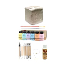 Beyaz Seramik Hamuru 6 Kg Kil Şekillendirme Set 11'Li Artdeco Akr N11.39487
