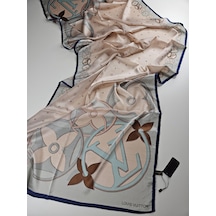 Miorel Scarfs Lv Tema Lüx Vual İpek Şal Yeni Sezon A Kalite Silk Scarfs Shawl Hijab Turkuaz