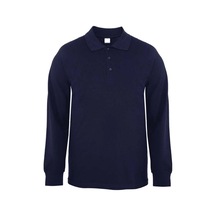 Kant Penye Kumaş Bisiklet Yaka Uzun Kollu Tshirt Lacivert Çok Renkli
