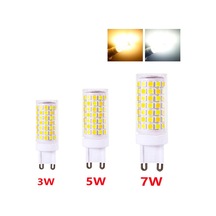 Beyaz Satış Led G9 Lamba Ampul Ac 220 V 3 W 5 W 7 W 2835 Smd Çip Seramik Led Ampul Avize Enerji Tasarrufu İçin Halojen G9 Değiştirin 3w
