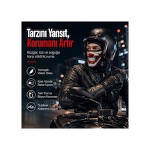 Womanandkids Wak Unisex Balaklava Maske 1 Adet Tek Beden Viskoz Kask İçi Motosiklet Outdoor Yüz Boyun Koruyucu Siyah