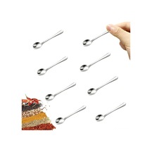 Kosona 8'li Paslanmaz Çelik Mini Baharat Kaşığı Seti - 2.8 İnç, Tuz Şeker Kavanozları İçin Dayanıklı Ve Kolay Temizlenir Servis Kaşıkları
