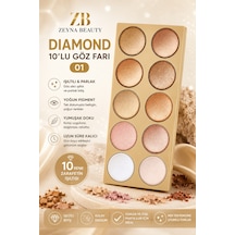 Diamond 10'lu Göz Farı Paleti 01 Işıltılı Ve Yoğun Pigmentli 10 Renk Krem - 703082840 Diğer