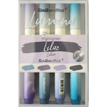 Scrikss Lumina Lilac Fosforlu Kalem 4'lü Set Mor
