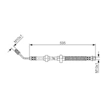 Bosch Fren Hortumu Arka Sol P407 04 P508 10 C5 06 C6 05 640mm M10 1987476372 4806.k2 4806.e7