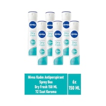 Nivea Dry Fresh 72 Saat Kadın Sprey Deodorant 6 x 150 ML
