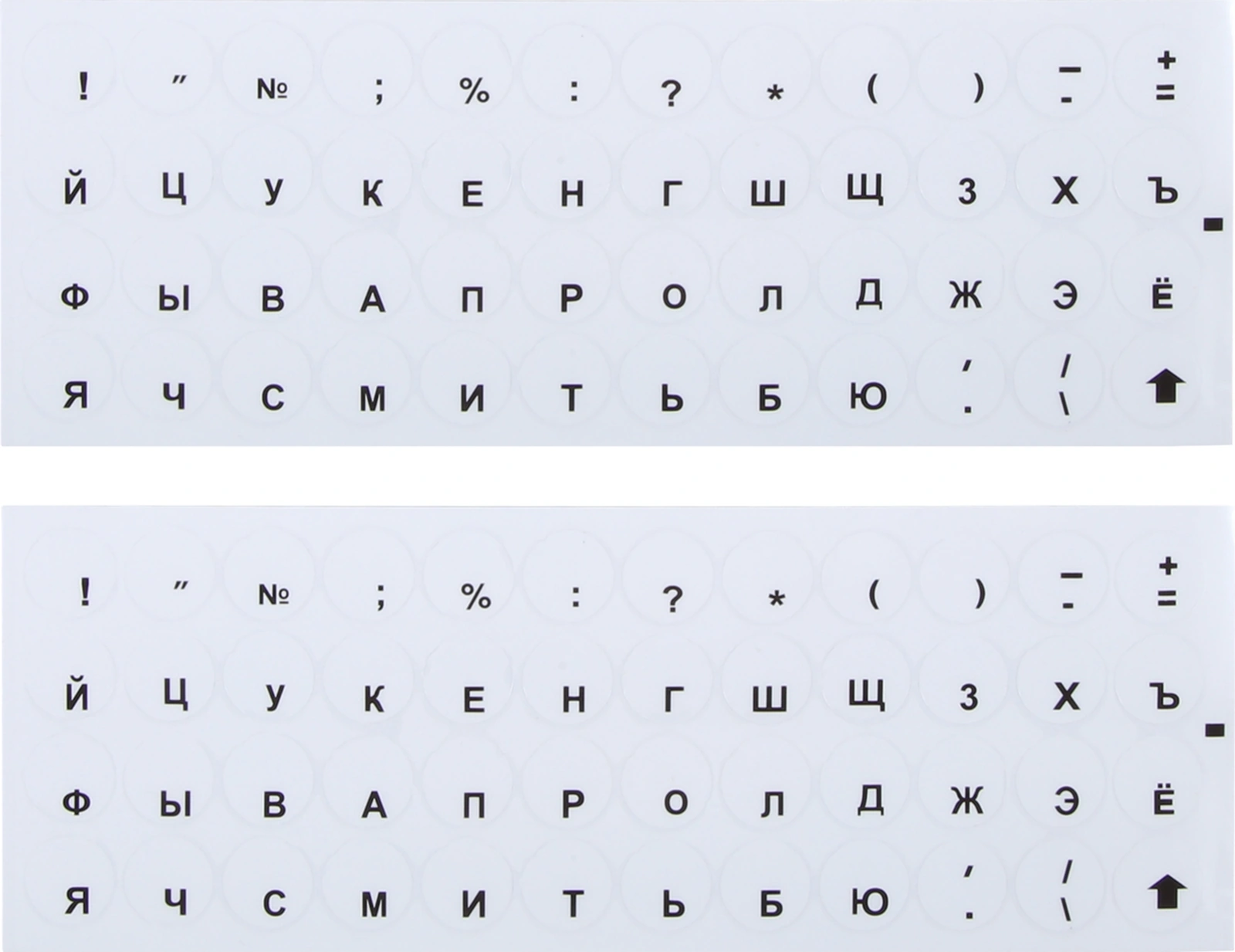 Sones 2 Adet Yuvarlak Şeffaf Klavye Çıkartmaları Rus Tuş Koruyucu