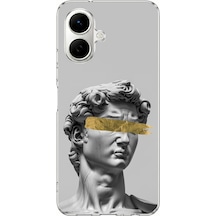 Infinix Smart 10 Uyumlu Modern Hellenistik Davut Baskılı Silikon Kılıf Renkli