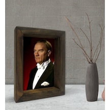 Bk Gift Atatürk Tasarımlı Dekoratif Doğal Masif Ahşap Çerçeve 15X (500609808)