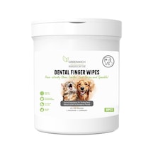 Bitkisel İçerikli Kedi Köpek Diş Mendili 50 Adet Tartar, Ağız Kokusu Giderici Diş Beyazlatıcı Parmak Mendil Vegan