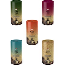 Bey Coffee Roastery Tanışma Seti Dibek Kahvesi Çeşitleri Silindir 5 x 250 G