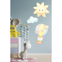 MSticker Sevimli Uçan Balon Bulut Ve Yıldız 3'lü Sticker Seti