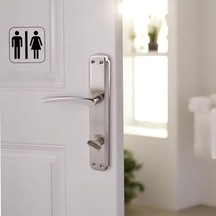 Kilitlenebilir Wc Banyo Kapı Kolu - Nikel İnox, Sağa Sola Uygun Kilitlenebilir Wc Banyo Kapı Kolu - Nikel İnox, Sağa Sola Uygun
